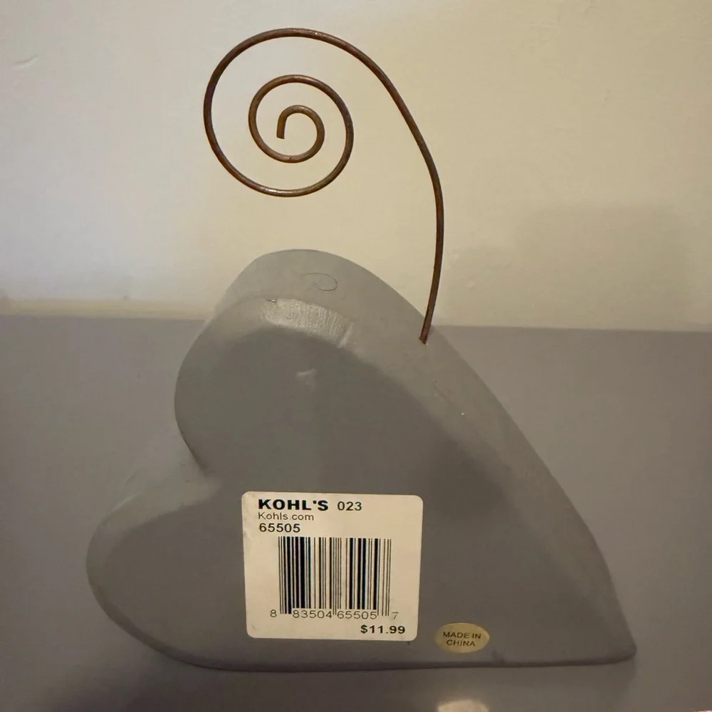 Always And Forever Photo Holder Gray Heart-Shaped